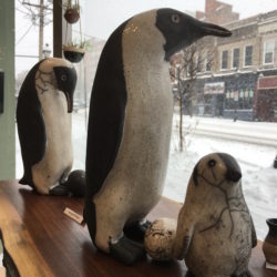 Penguins in Snow
